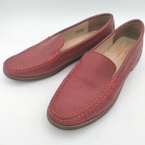 Marc Joseph Loafers Women's 5 EU 35 Slip On Red Leather Comfort Flats Career